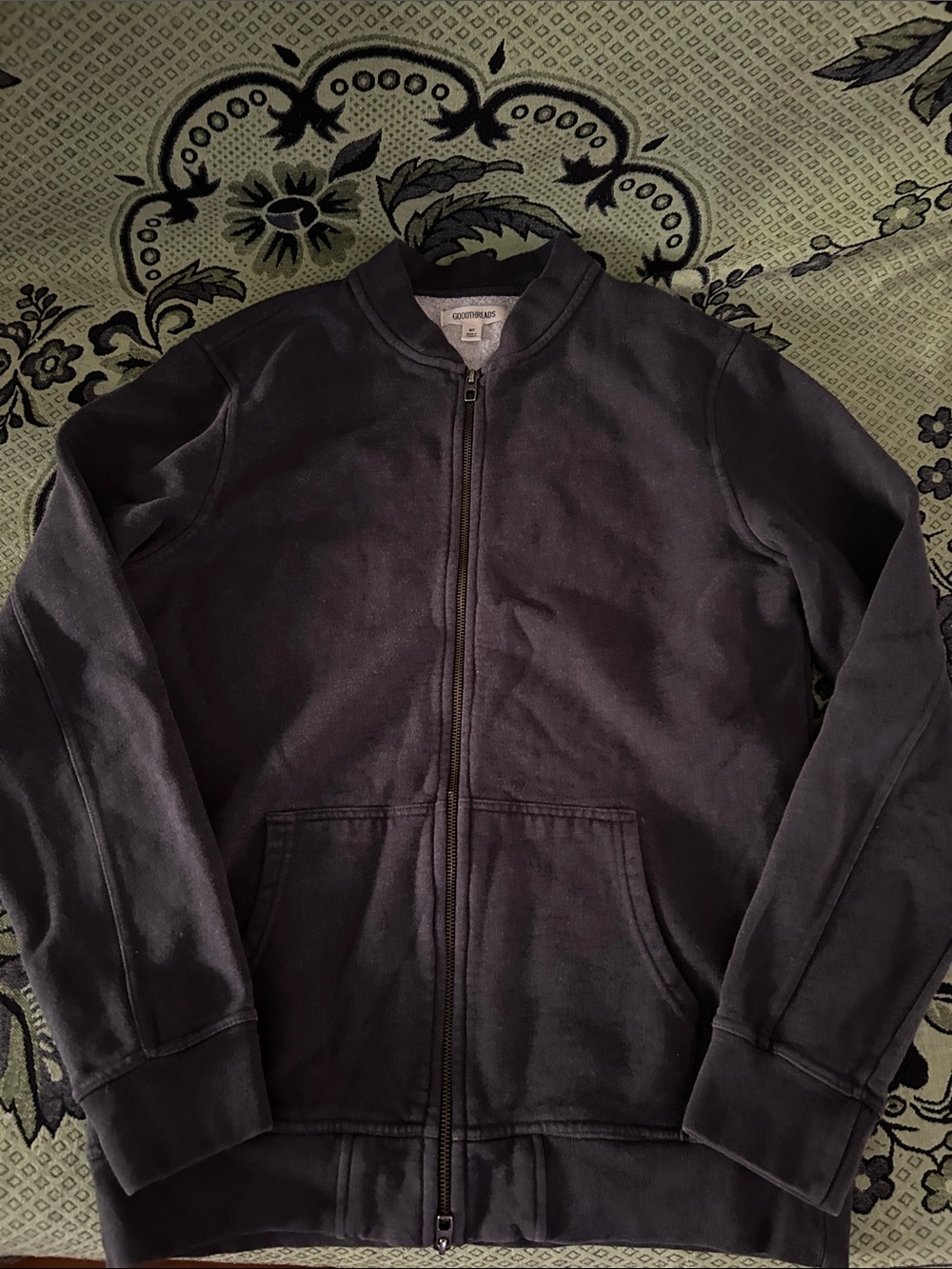 Goodthreads Men's Black Zip-Up Sweatshirt Jacket